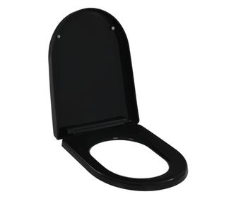 Тоалетна седалка, плавно затваряне, бърз монтаж/демонтаж, черна