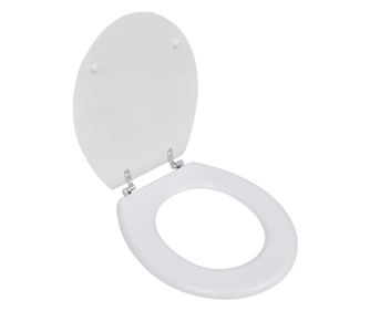 WC тоалетна седалка МДФ капак изчистен дизайн бяла