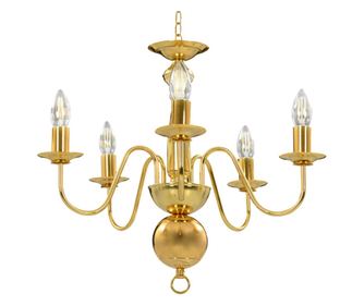 Luster, zlatni, 5 žarulja E14