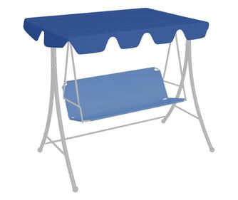 Резервно покривало за градинска люлка, синьо 150/130x70/105 см