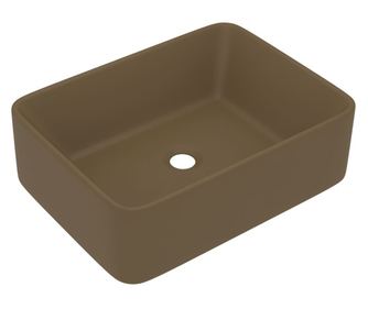 Chiuveta de baie lux, crem mat, 41x30x12 cm, ceramica
