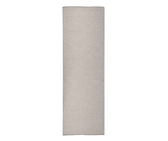 Zunanja preproga ploščato tkanje 80x250 cm taupe
