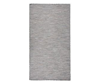 Covor de exterior, maro si negru, 80x150 cm, tesatura plata