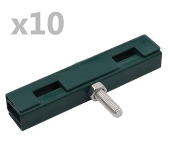 Conector in forma de U grilaj gradina, 10 seturi, verde
