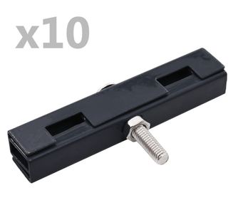 Conector in forma de U grilaj gradina, 10 seturi, antracit