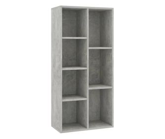 betonszürke forgácslap könyvszekrény 50 x 25 x 106 cm