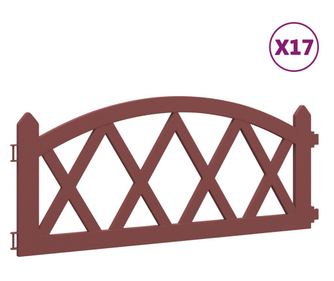 Кантове за тревни площи, 17 бр, червени, 10 м, PP