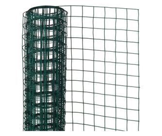 Plasa din sarma verde 1x2,5 m otel cu plastic 25 mm patrat