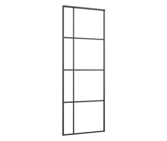 fekete matt ESG üveg és alumínium tolóajtó 76x205 cm