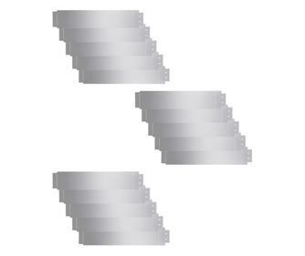 Gard de gazon, 15 buc., 100 x 20 cm, otel galvanizat