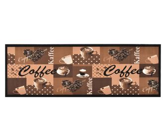 Covoras bucatarie, lavabil, maro model cafea, 45x150 cm