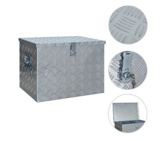 Aluminijasta škatla 610x430x455 mm srebrna