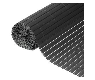 Oboustranná zahradní clona PVC 1 x 3 m antracitová