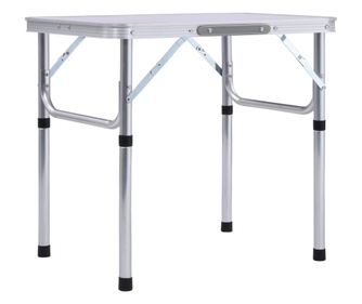 Sklopivi stol za kampiranje bijeli aluminijski 60 x 45 cm