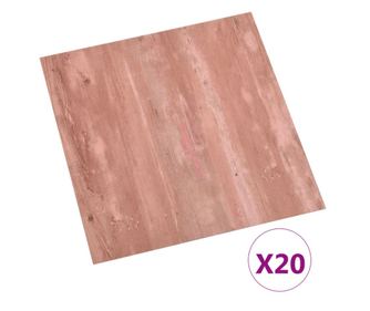 20 db piros öntapadó PVC padlólap 1,86 m²