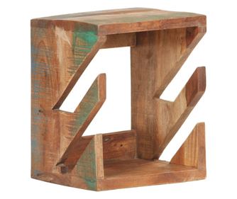 Стенна стойка за скейтборд 25x20x30 см регенерирано дърво масив