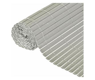 Oboustranná zahradní clona PVC 1,5 x 3 m šedá