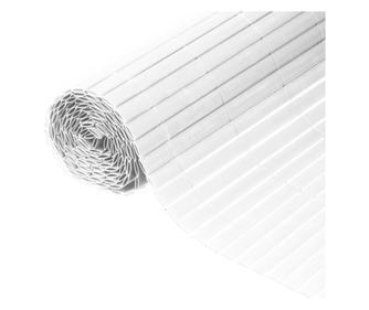 Paravan de gradina cu doua fete, alb, 1 x 3 m, PVC