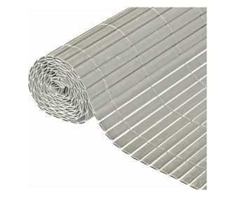 Oboustranná zahradní clona PVC 1 x 3 m šedá