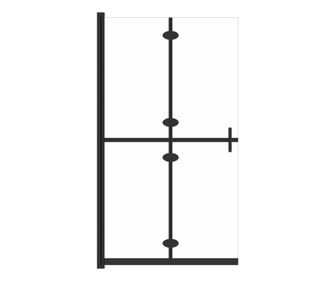 Сгъваема стена за душ с прозрачно ESG стъкло, 120x190 см