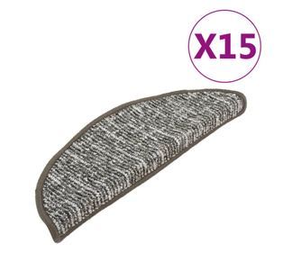 Tepisi za stepenice 15 kom antracit 65 x 25 cm