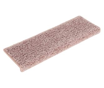 Tepisi za stepenice 15 kom 65x21x4 cm bijelo-ružičasti