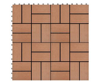 Talne plošče 22 kosov 30x30 cm 2 m² WPC rjave