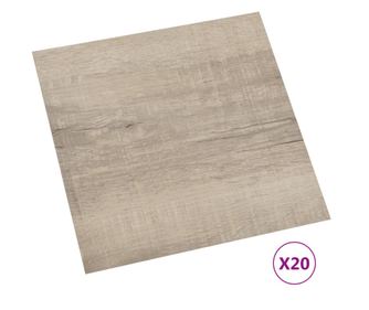 20 db tópszínű öntapadó PVC padlólap 1,86 m²