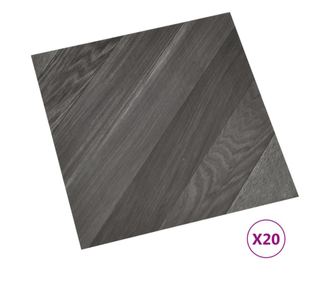 20 db szürke csíkos öntapadó PVC padlólap 1,86 m²
