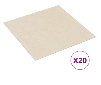 20 db bézs színű öntapadó PVC padlólap 1,86 m²