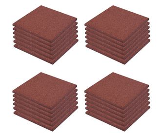 24 darab piros esésvédő, ütéscsillapító gumilap 50 x 50 x 3 cm
