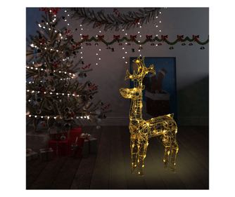Božićni ukras s jelenom, 90 LED dioda, 60x16x100 cm, akril