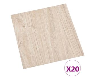 20 db világosbarna öntapadó PVC padlólap 1,86 m²