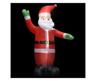 Ukrasni Djed Mraz na napuhavanje s LED svjetlima IP44 3 m