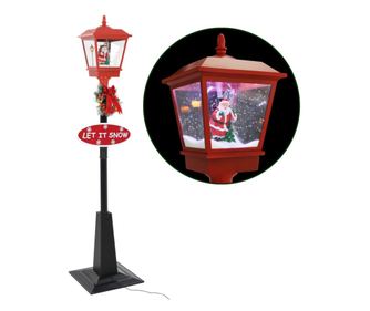 Vánoční pouliční lampa se Santou 180 cm LED
