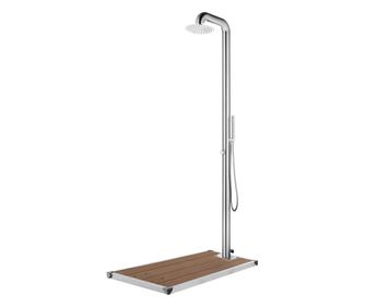 Dus de gradina cu baza maro, 230 cm, otel inoxidabil