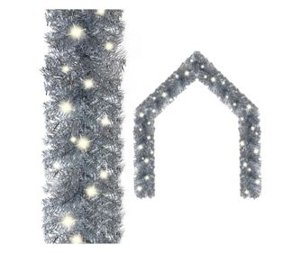 Ghirlanda de Craciun cu becuri LED, argintiu, 10 m