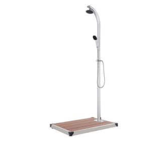 Dus de gradina cu baza maro, 220 cm, aluminiu
