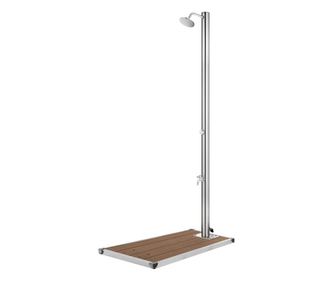 Dus de gradina cu baza maro, 220 cm, otel inoxidabil