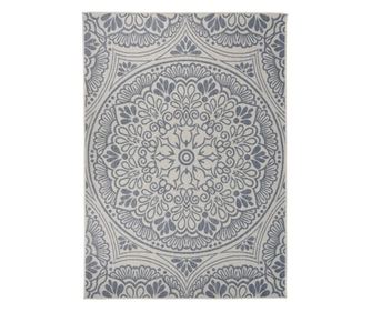 Vanjski tepih ravnog tkanja 120 x 170 cm plavi s uzorkom