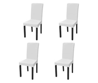 Rastezljive navlake za stolice 4 kom Bijela boja