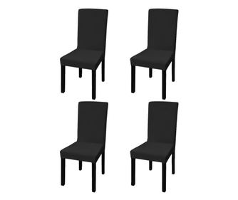 Rastezljive Navlake za Stolice 4 kom Crne