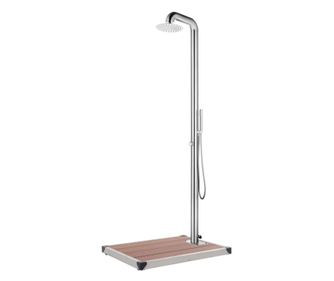 rozsdamentes acél kerti zuhany barna aljjal 230 cm