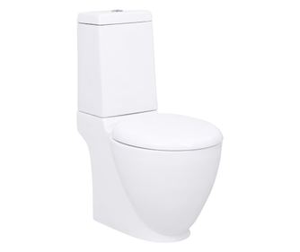 Keramična WC školjka pretok vode zadaj bela