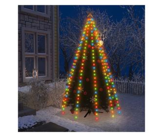 Instalacija božićnog drvca s 250 LED svjetlima, višebojna, 250 cm