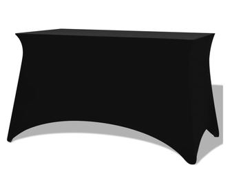 Strečový návlek na stůl 2 ks 183x76x74 cm černá