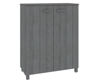 Pantofar, gri inchis, 85x40x108 cm, lemn masiv de pin