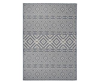 Vanjski tepih ravnog tkanja 160 x 230 cm plave pruge