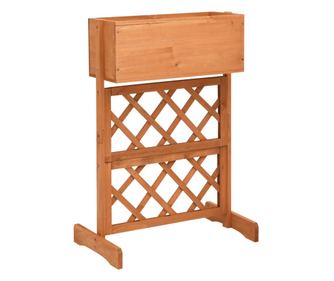Γλάστρα Κήπου με Καφασωτό Πορτοκαλί 45x30x74 εκ. Ξύλο Ελάτης