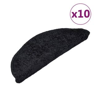 Πατάκια Σκάλας 10 τεμ. Μαύρα 65 x 25 εκ.